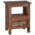 vidaXL Table de chevet Marron 41 x 30 x 50 cm Bois de Mahogany Massif