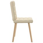 vidaXL Chaises à manger lot de 6 crème tissu