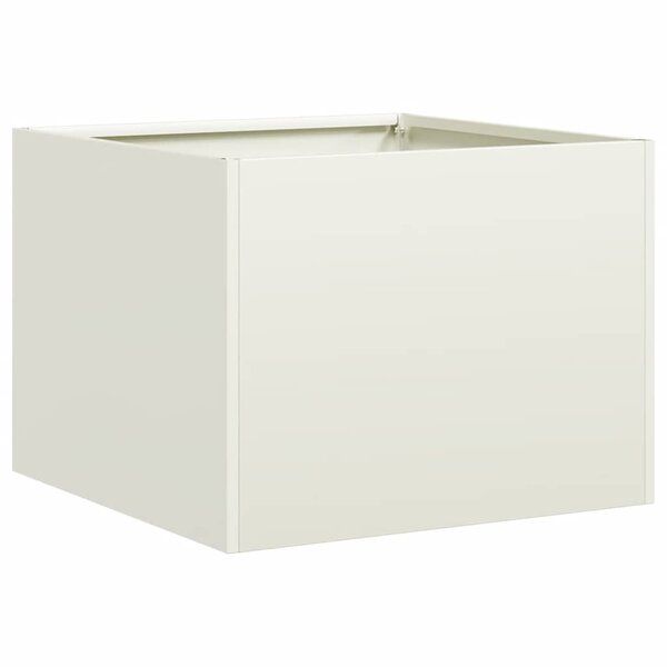 vidaXL Jardinière blanc 40x40x30 cm acier