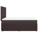 vidaXL Sommier à lattes de lit avec matelas Marron foncé 140x190 cm