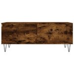 vidaXL Table basse Chêne fumé 90x50x36 5 cm Bois d'ingénierie