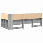 vidaXL Tête de lit de rangement Gris béton 80 cm Bois d'ingénierie