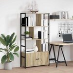 vidaXL Étagère Chêne Sonoma 80 x 30 x 155 5 cm Bois d'ingénierie