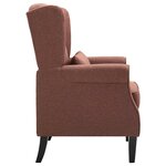 vidaXL Fauteuil marron tissu