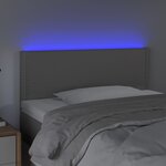 vidaXL Tête de lit à LED Gris 80x5x78/88 cm Similicuir