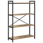 vidaXL Bibliothèque chêne artisanal 80 x 30 x 118 cm Bois d'ingénierie