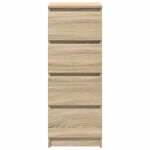 vidaXL Buffet chêne sonoma 37 5x35x99 cm bois d'ingénierie