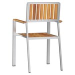 vidaXL Chaises de jardin empilables 2 Pièces en bois d'acacia et acier inoxydable