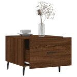 vidaXL Table basse Chêne marron 50x50x40 cm Bois d'ingénierie
