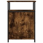 vidaXL Table de chevet chêne fumé 40x42x60 cm bois d'ingénierie