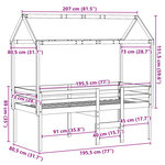 vidaXL Lit haut sans matelas blanc 75x190 cm bois de pin massif