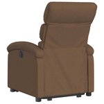 vidaXL Fauteuil inclinable électrique marron tissu