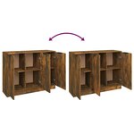 vidaXL Buffet Chêne fumé 90 5x30x70 cm Bois d'ingénierie