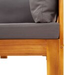 vidaXL Salon de jardin avec coussins 5 Pièces Bois d'acacia solide