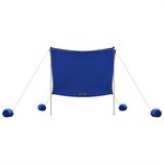 vidaXL Auvent de plage avec ancres de sable bleu 214x236 cm