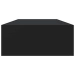 vidaXL Étagère à tiroir murale Noir 60x23 5x10 cm MDF