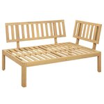 vidaXL Unité de canapé d'angle Acacia Clair et Blanc Crème