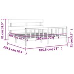 vidaXL Cadre de lit sans matelas bois massif de pin