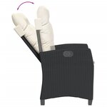 vidaXL Ensemble à manger de jardin avec coussins 3 Pièces Noir