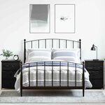 vidaXL Cabinet de chevet avec tiroir Noir Bois Recyclé Solide