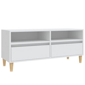 vidaXL Meuble TV blanc 100x34 5x44 5 cm bois d'ingénierie