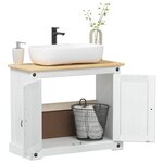 vidaXL Armoire d'évier avec étagère Blanc 73 x 33 x 60 cm Pin massif