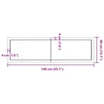 vidaXL Dessus de table bois massif traité bordure assortie