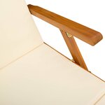 vidaXL Chaise longue inclinable et pliable 2 Pièces Crème blanc