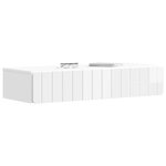 vidaXL Table d'appoint murale Blanc brillant 87 5 x 34 5 x 17 cm