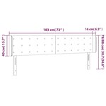vidaXL Tête de lit avec oreilles Taupe 183x16x78/88 cm Tissu