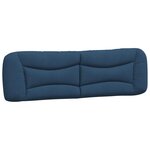 vidaXL Coussin de tête de lit Hvar bleu 180 cm tissu