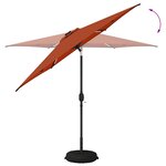 vidaXL Parasol de jardin avec lumières LED et base 270 x 270 cm