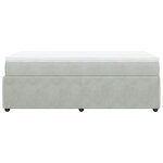 vidaXL Sommier à lattes de lit et matelas Gris clair 90x200 cm Velours