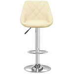 vidaXL Tabourets de bar lot de 2 crème similicuir