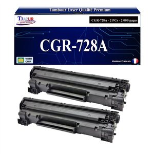 T3AZUR -2x Toners compatibles avec Canon 728 (3500B002) pour Canon Fax L150 L170 L410 MF4410 MF4430 MF4450 MF4550D MF4570DN
