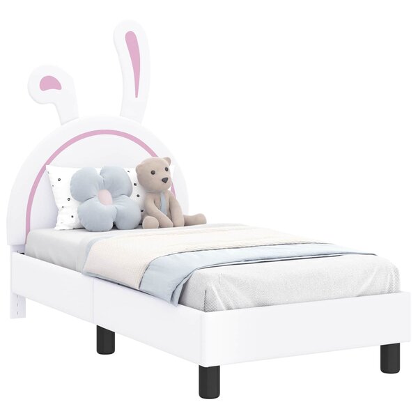vidaXL Cadre de lit pour tout-petit avec tête de lit Blanc 70 x 140 cm