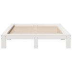 vidaXL Cadre de lit sans matelas blanc 150x200 cm bois de pin massif