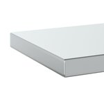 vidaXL Étagères murales 2 Pièces 100x23 5x3 cm argenté acier inoxydable