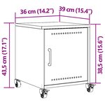 vidaXL Table de chevet noir 36x39x43 5 cm acier