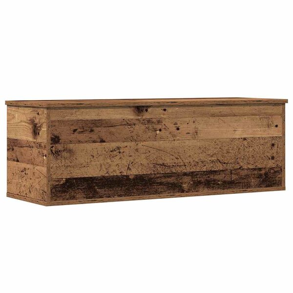vidaXL Boîte de Rangement avec stockage Bois Ancien 102 x 35 x 35 cm