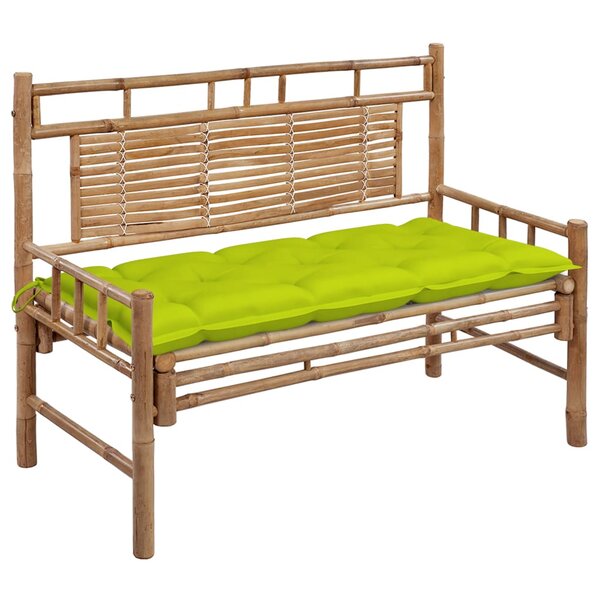 vidaXL Banc de jardin avec coussin 120 cm Bambou