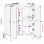 vidaXL Buffet Marron 60 x 33 x 75 cm Bois de manguier massif