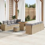 vidaXL Ensemble de canapé de jardin 11 Pièces Beige et Gris clair