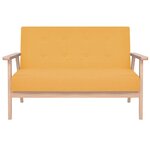 vidaXL Ensemble de canapé 2 Pièces Tissu jaune