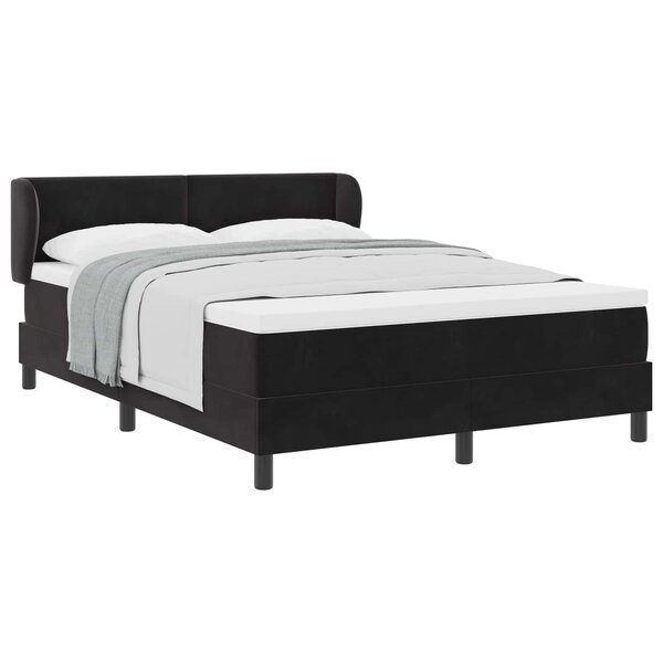 vidaXL Lit à ressorts avec tête de lit Noir 140 x 190 cm Velours