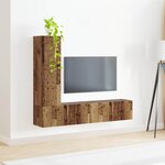 vidaXL Ensemble meuble TV 3 Pièces Bois ancien Bois d'ingénierie