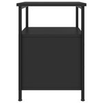 vidaXL Tables de chevet 2 Pièces noir 34x35 5x50 cm bois d'ingénierie