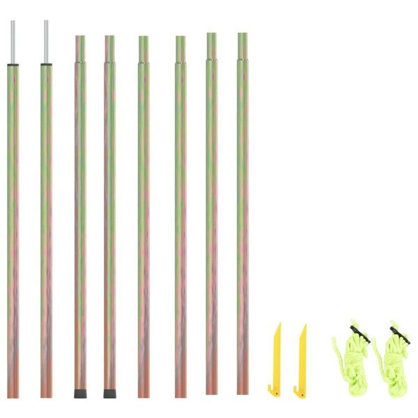 vidaXL Mâts de parasol 2 Pièces 200 cm Acier galvanisé