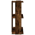 vidaXL Bibliothèque 3 niveaux chêne fumé 60x30x80 cm bois d'ingénierie