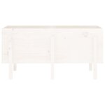 vidaXL Lit surélevé de jardin blanc 121x50x57 cm bois de pin massif